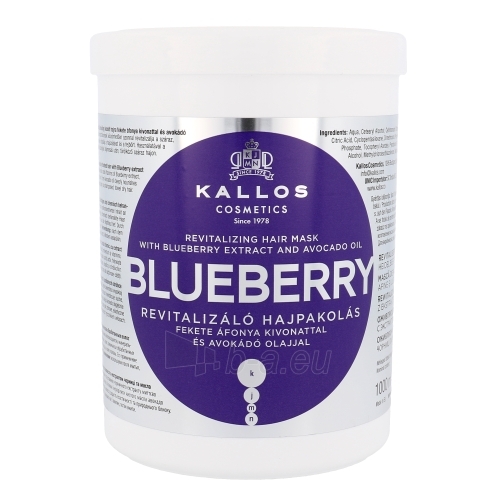Kallos Blueberry Hair Mask Cosmetic 1000ml paveikslėlis 1 iš 1