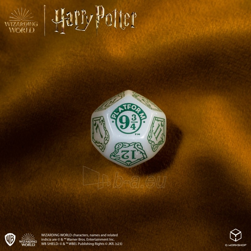 Kauliukų rinkinys Harry Potter. Slytherin Modern Dice (baltos sp.) paveikslėlis 4 iš 8