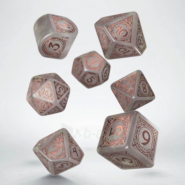 Kauliukų rinkinys Viking modern dice set: Niflheim paveikslėlis 7 iš 7