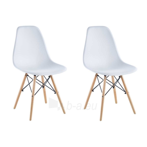 Valgomojo kėdės Matera (2 vnt. komplektas, baltos spalvos) paveikslėlis 1 iš 6