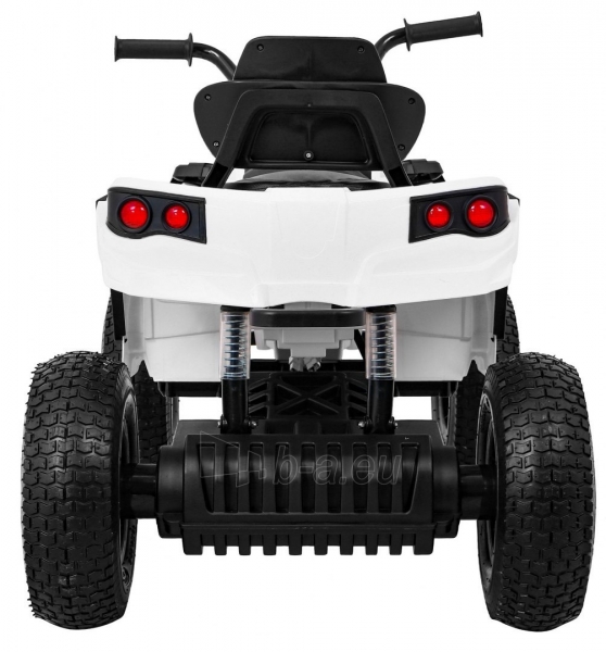 Elektrinis vaikiškas keturratis Quad ATV su pripučiamomis padangomis, baltas paveikslėlis 6 iš 13