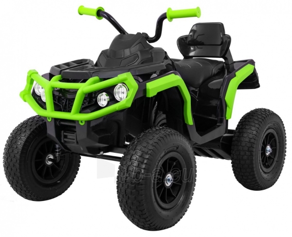 Keturratis Quad ATV su pripučiamomis padangomis, juodas - žalias paveikslėlis 1 iš 13