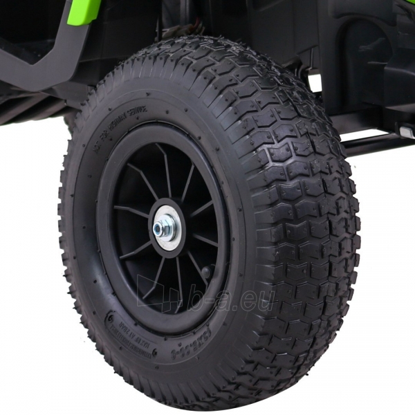 Keturratis Quad ATV su pripučiamomis padangomis, juodas - žalias paveikslėlis 12 iš 13