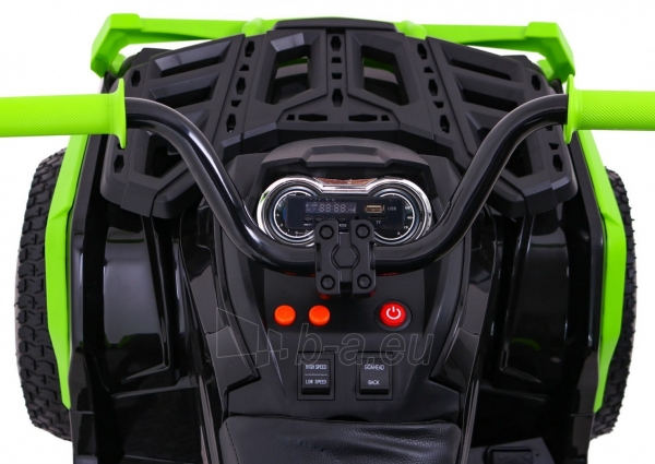 Keturratis Quad ATV su pripučiamomis padangomis, juodas - žalias paveikslėlis 9 iš 13