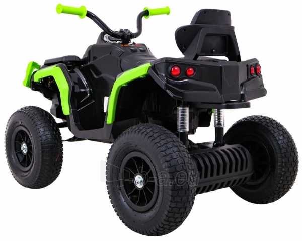 Keturratis Quad ATV su pripučiamomis padangomis, juodas - žalias paveikslėlis 4 iš 13