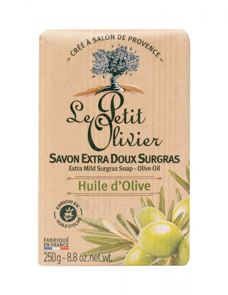 Kietasis soap Le Petit Olivier Olive Oil Extra Mild Surgras 250g paveikslėlis 1 iš 1