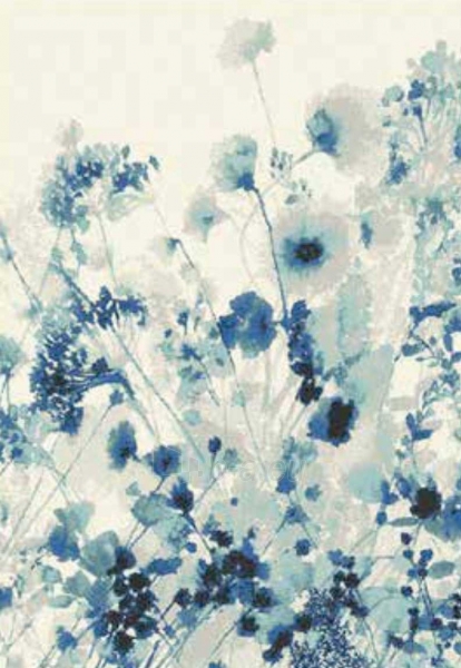 Kilimas BATIK 38105-061, 140x200 mėlynas gėlėmis paveikslėlis 1 iš 1