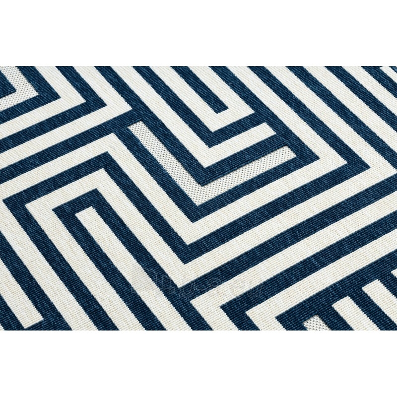 Kilimas su mėlynais motyvais SPRING Labirintas | 140x200 cm paveikslėlis 5 iš 16