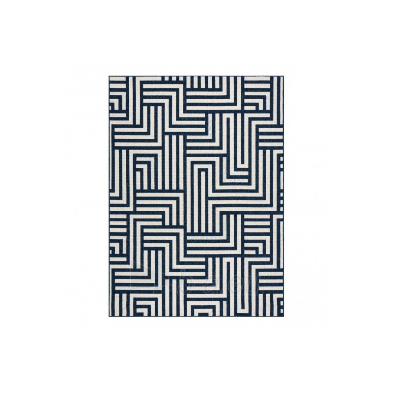 Kilimas su mėlynais motyvais SPRING Labirintas | 200x290 cm paveikslėlis 2 iš 16