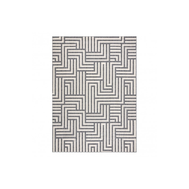 Kilimas su pilkos spalvos raštu SPRING Labirintas | 80x150 cm paveikslėlis 2 iš 16