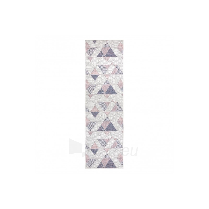 Kiliminis takelis su rožiniais akcentais SION Trikampiai | 60x250 cm paveikslėlis 2 iš 16
