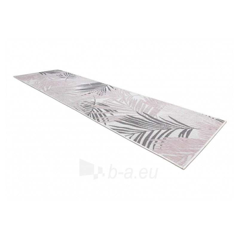 Kiliminis takelis su rožiniais akcentais SISAL SION Palmių lapai | 60x250 cm paveikslėlis 3 iš 16