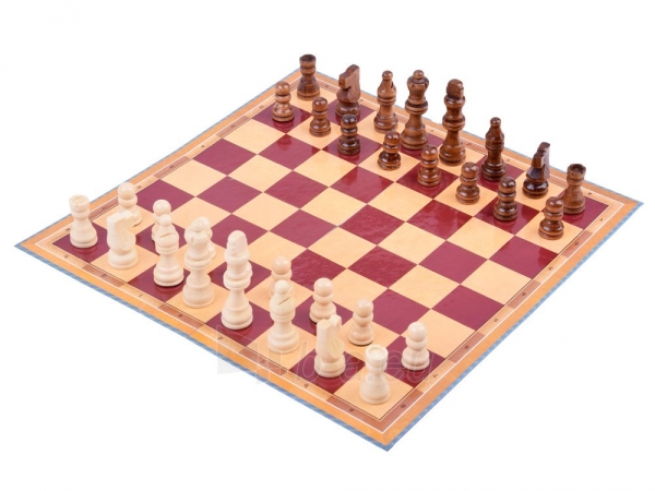 Klasikiniai mediniai šachmatai paveikslėlis 2 iš 3