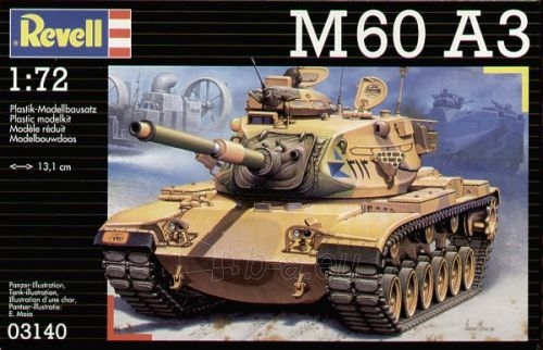 Klijuojamas modelis REVELL 03140 Tank M60 A3 paveikslėlis 1 iš 1