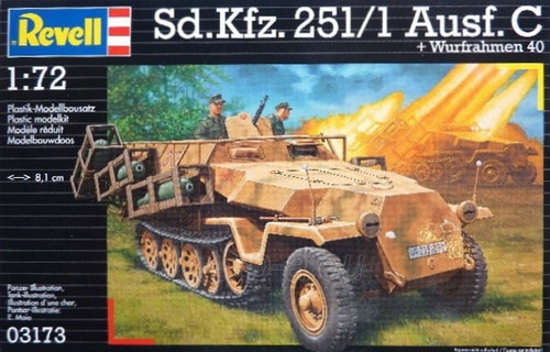 Klijuojamas modelis REVELL 03173 Sd.Kfz.251/1 Ausf.c Wurfrahmen paveikslėlis 1 iš 1