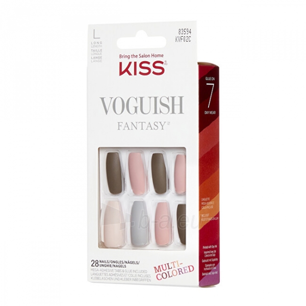 Klijuojami nagai KISS Adhesive nails Voguish Fantasy Nails Chilllout 28 pcs paveikslėlis 2 iš 3