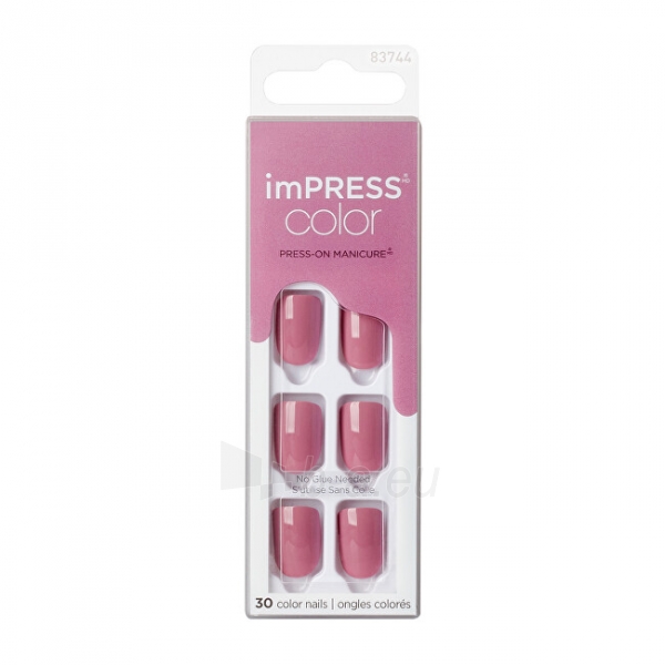 Klijuojami nagai KISS Self-adhesive nails imPRESS Color Petal Pink 30 pcs paveikslėlis 1 iš 3