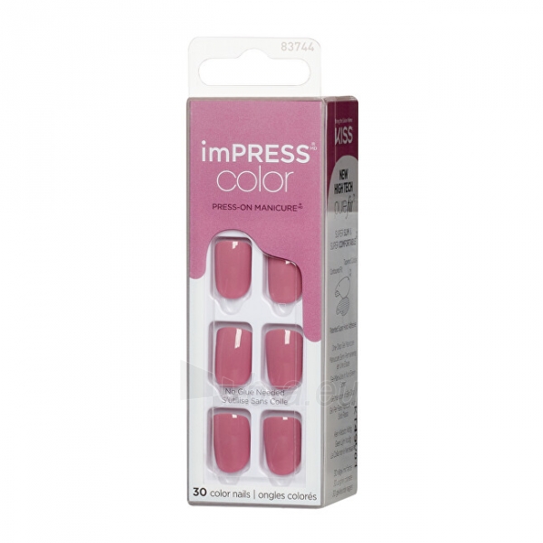 Klijuojami nagai KISS Self-adhesive nails imPRESS Color Petal Pink 30 pcs paveikslėlis 2 iš 3