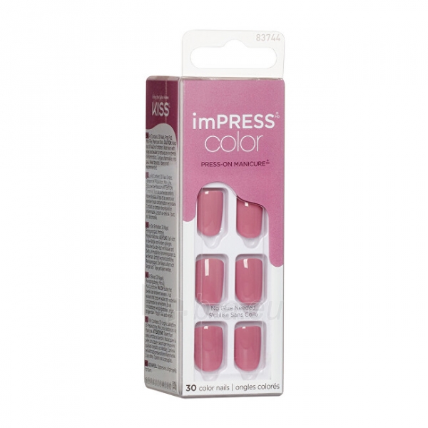 Klijuojami nagai KISS Self-adhesive nails imPRESS Color Petal Pink 30 pcs paveikslėlis 3 iš 3