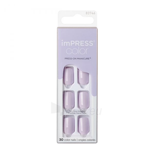 Klijuojami nagai KISS Self-adhesive nails imPRESS Color Picture Purplect 30 pcs paveikslėlis 1 iš 3