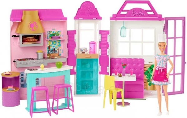 Komplektas HBB91 Barbie Cook ‘n Grill Restaurant Doll & Playset with 30+ Pieces Paveikslėlis 2 iš 6 310820275151