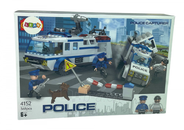 Konstruktorius - Policijos automobilių rinkinys, 368 elementai paveikslėlis 4 iš 4