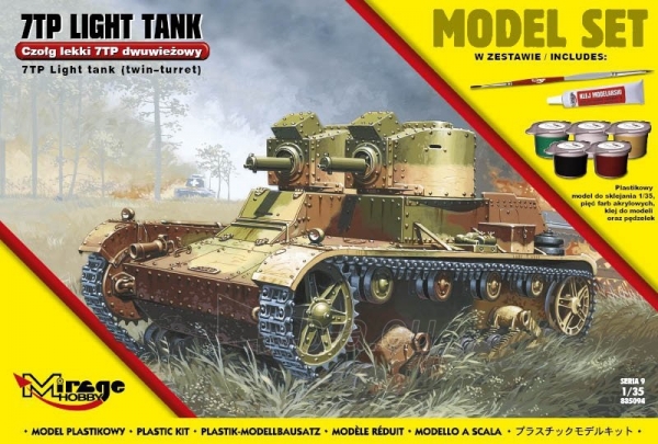 Konstruktorius - tankas 7TP Polski Lekki, kelių spalvų paveikslėlis 1 iš 2