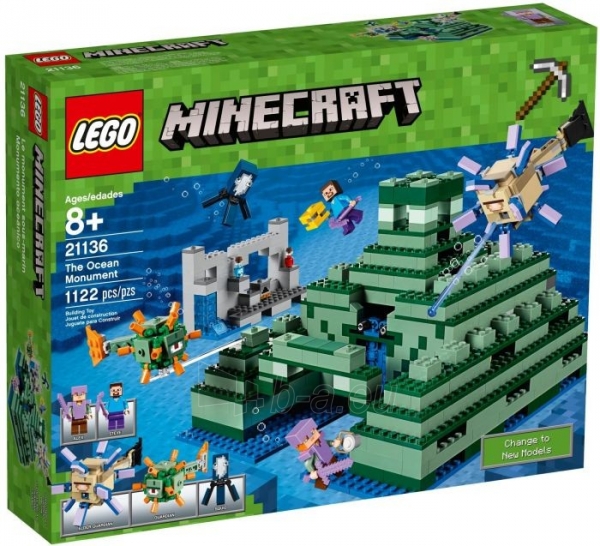 Konstruktorius 21136 LEGO® Minecraft Povandeninė tvirtovė, nuo 8m. NEW 2017! paveikslėlis 1 iš 1