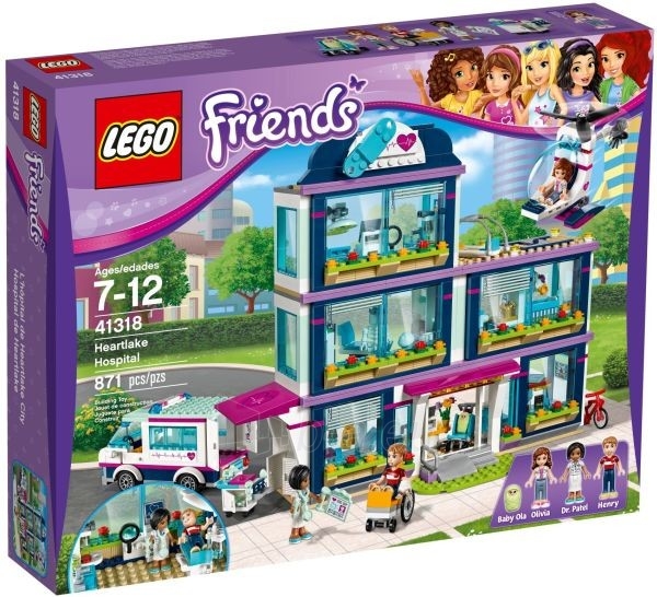 Konstruktorius 41318 LEGO® Friends Клиника Хартлейк-Сити, c 7 до 12 лет NEW 2017! paveikslėlis 1 iš 1