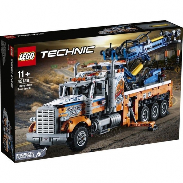 Konstruktorius 42128 LEGO Technic Heavy-Duty Tow Truck with Crane paveikslėlis 1 iš 6