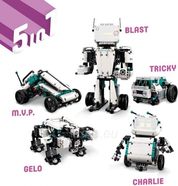Konstruktorius 51515 LEGO MINDSTORMS Robot Inventor Robotics Kit, 5in1 App Controlled Programmable Interactive paveikslėlis 3 iš 6