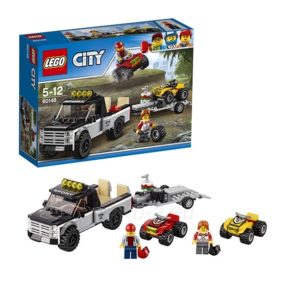 Konstruktorius 60148 LEGO® City Команда для гонок на квадроциклах, c 5 до 12 лет NEW 2017! paveikslėlis 1 iš 1