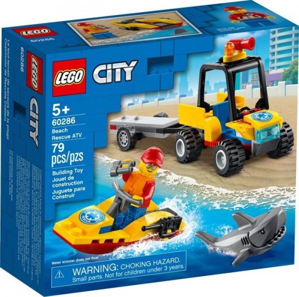 Konstruktorius LEGO City Paplūdimio gelbėtojų visureigis 60286 paveikslėlis 1 iš 2