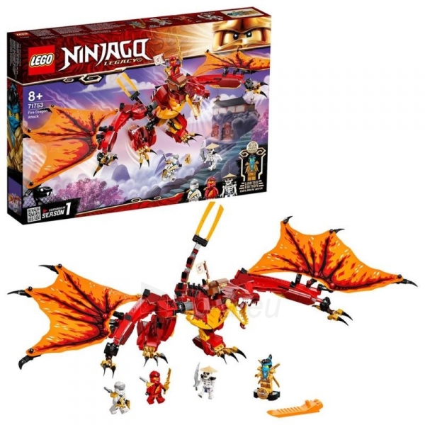 Konstruktorius LEGO Ninjago Fire Dragon Attack (Ugnies drakono puolimas) 71753 paveikslėlis 1 iš 6