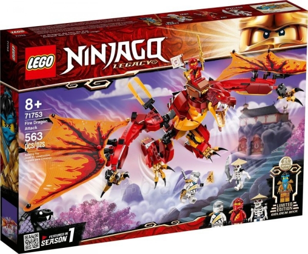 Konstruktorius LEGO Ninjago Fire Dragon Attack (Ugnies drakono puolimas) 71753 paveikslėlis 5 iš 6