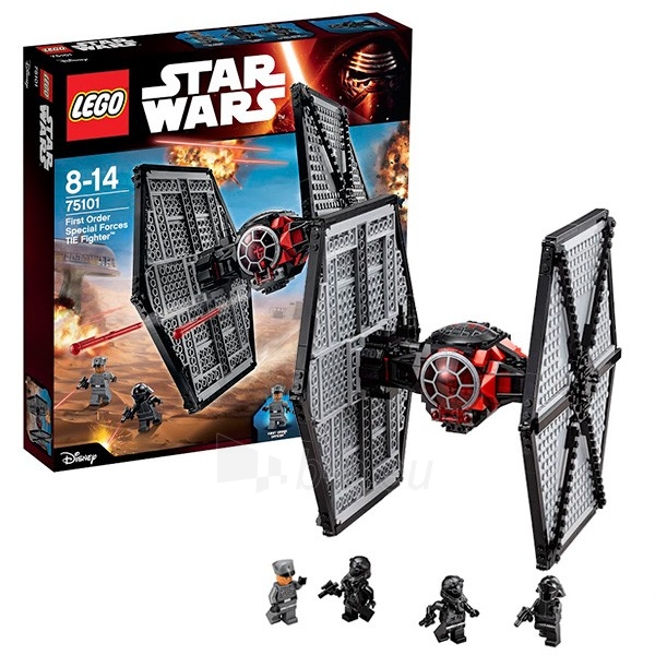 Konstruktorius 75101 LEGO Star Wars First Order Special Forces TIE Fighter, c 8 до 14 лет NEW 2016! paveikslėlis 1 iš 1