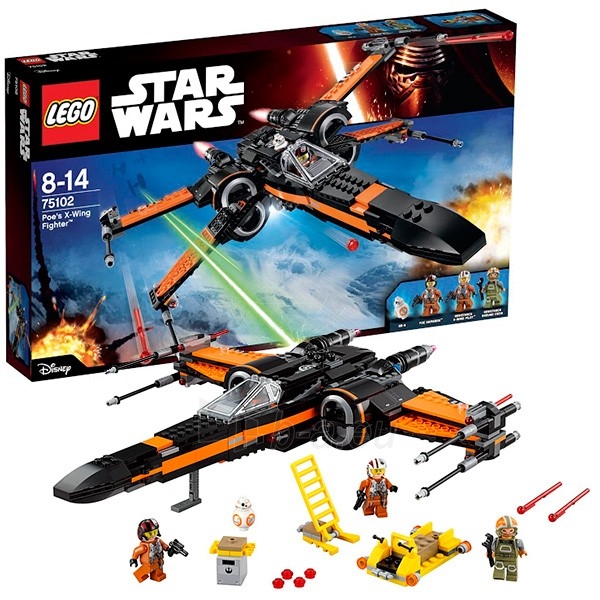 Konstruktorius 75102 LEGO Star Wars Poes X-Wing Fighter, c 8 до 14 лет NEW 2016! paveikslėlis 1 iš 1
