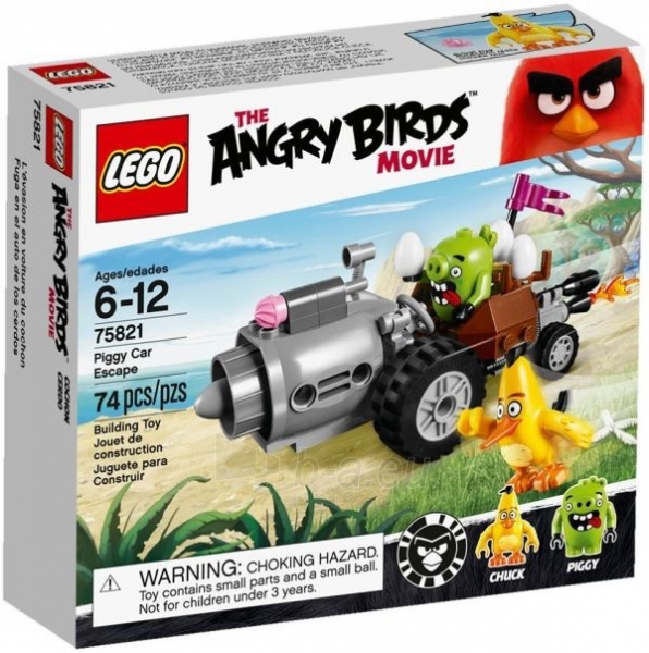 75821 Konstruktorius LEGO Angry Birds Mašina, 6-12 m. vaikams paveikslėlis 1 iš 1