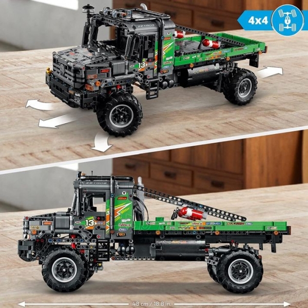 Konstruktorius LEGO 42129 Technic 4x4 Mercedes-Benz Zetros Trial Truck Toy paveikslėlis 4 iš 6