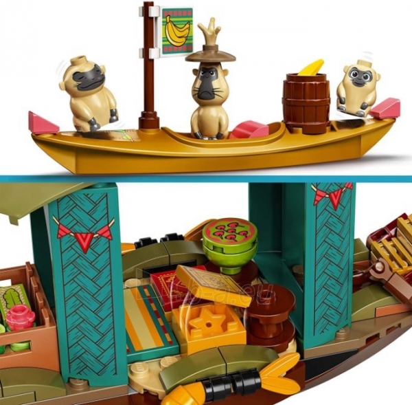 Konstruktorius LEGO 43185 Disney Princess Boun’s Boat Toy with 2 Minidolls from Disney’s Raya paveikslėlis 6 iš 6