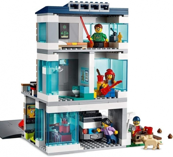 Konstruktorius LEGO 60291 City Family House Modern Dollhouse Building Set with Road Plates paveikslėlis 5 iš 6