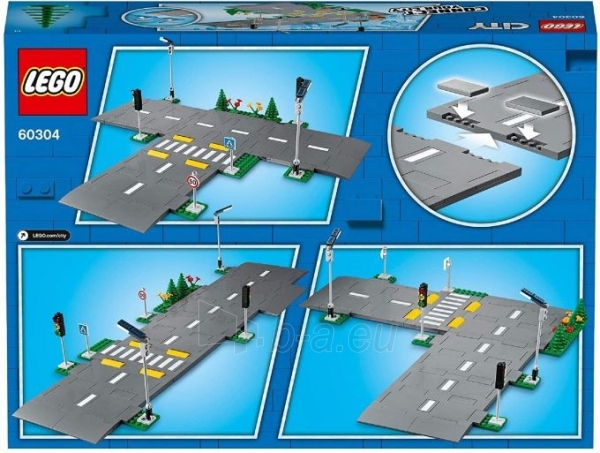 Konstruktorius LEGO 60304 City Road Plates Building Set with Traffic Lights paveikslėlis 5 iš 6