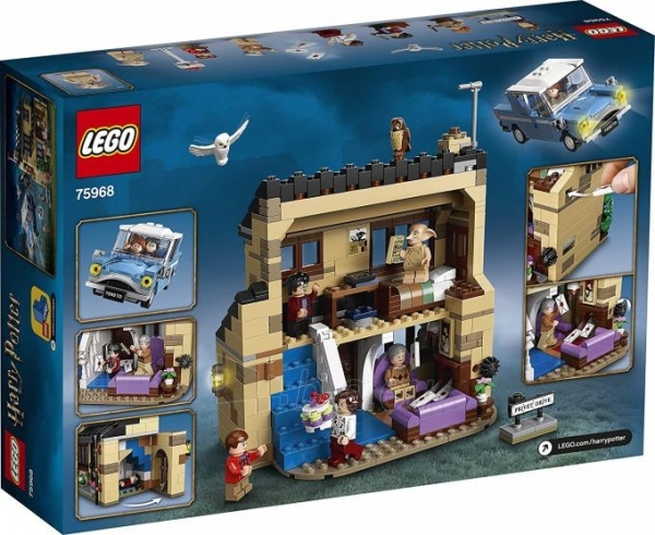 Konstruktorius LEGO 75968 Harry Potter 4 Privet Drive House Set with Ford Anglia, Dobby Figure and Dursley Family paveikslėlis 5 iš 6