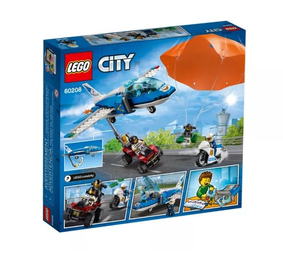 Konstruktorius Lego City 60208 Sky Police Parachute Arrest paveikslėlis 4 iš 4