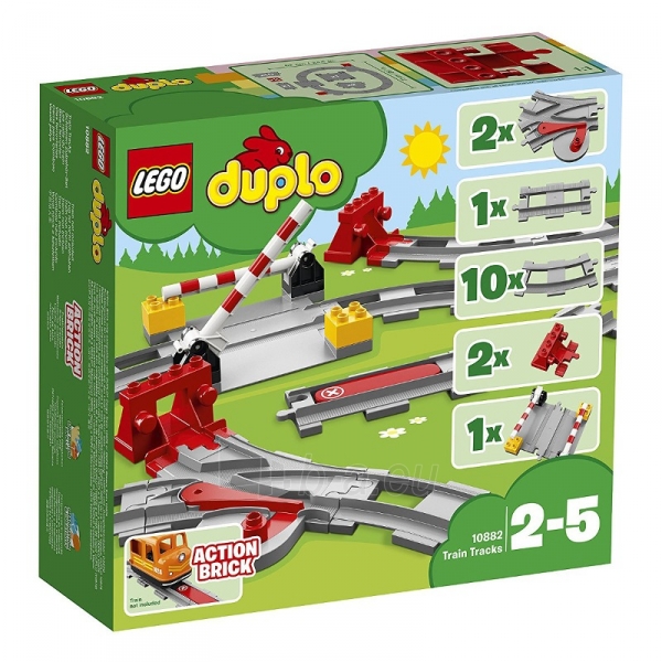 Konstruktorius LEGO Duplo Traukinio bėgiai E1222 10882 paveikslėlis 1 iš 3
