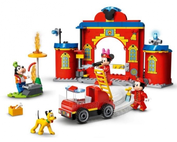 Konstruktorius LEGO SET 10776 Mickey & Friends Fire Truck & Station paveikslėlis 3 iš 6