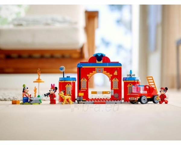 Konstruktorius LEGO SET 10776 Mickey & Friends Fire Truck & Station paveikslėlis 5 iš 6