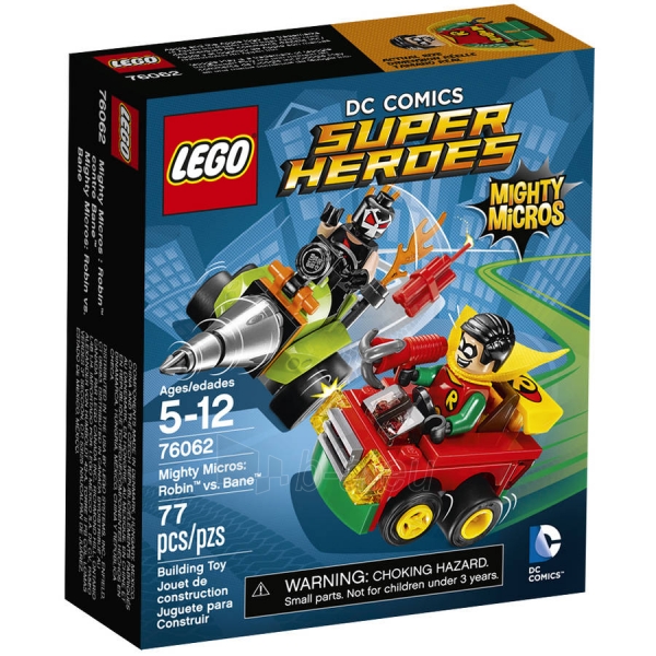 Konstruktorius Lego Super Heroes 76062 Mighty Micros: Robin vs Bane paveikslėlis 1 iš 5