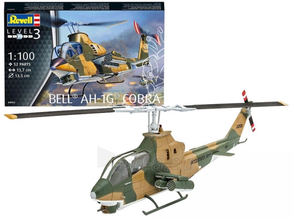 Klijuojamas konstruktorius Sraigtasparnis AH-1 COBRA, 52 elementai paveikslėlis 1 iš 8