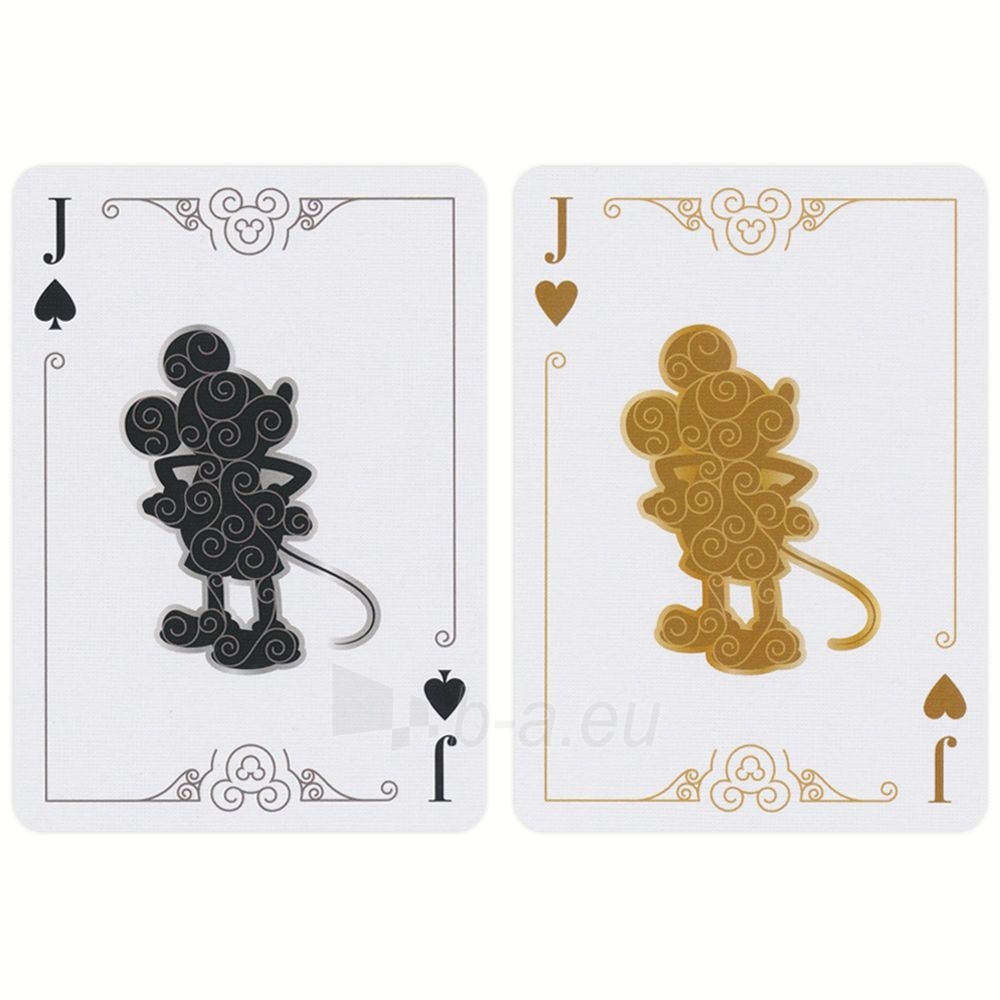 Kortos Bicycle Disney Mickey Mouse (juodos ir auksinės) paveikslėlis 2 iš 13